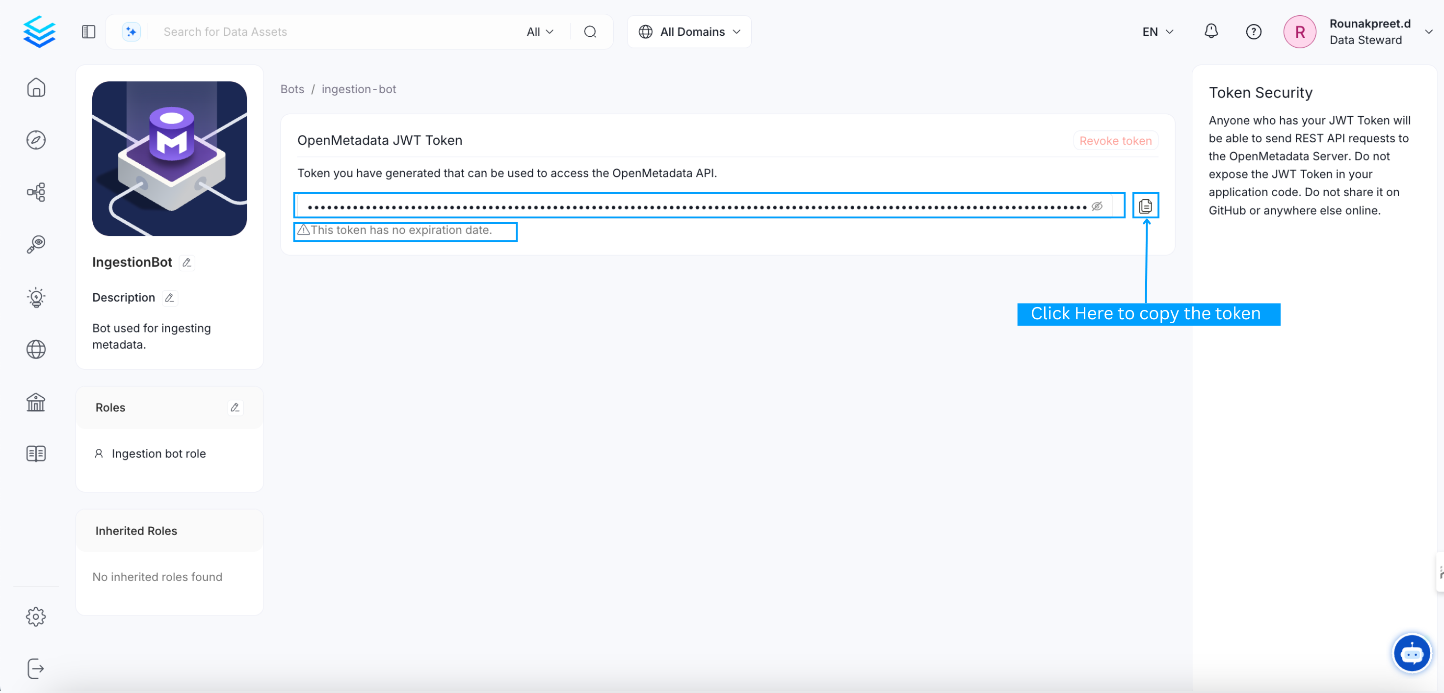 Bot credentials edition