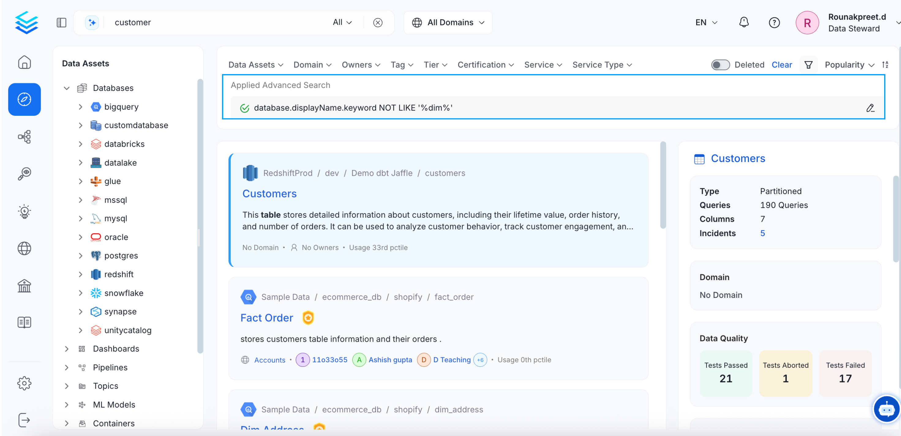 Advanced Search Results