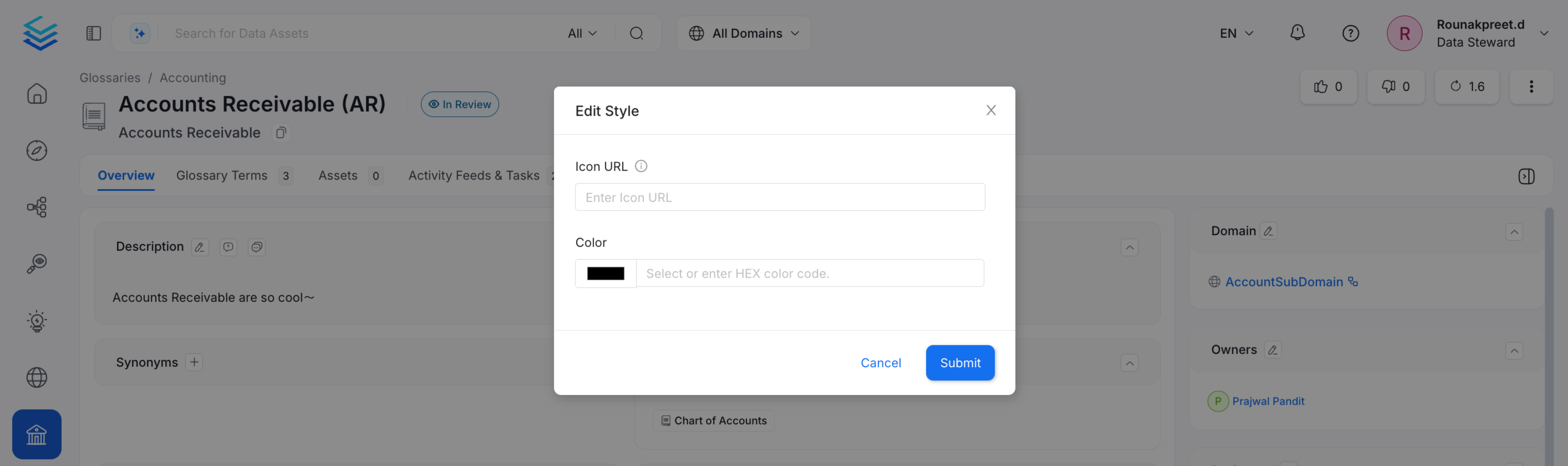 Add an Icon and Change the Font Colour
